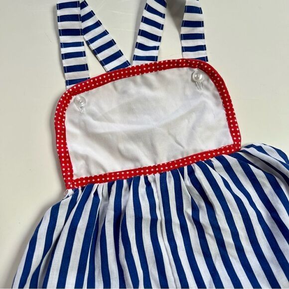 Preppy Vintage 1980s Nautical Overall Bubble Romper - Picture 3 of 9